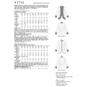 Vogue Sewing Pattern Misses' Jacket 1713A