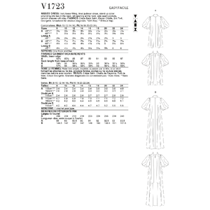 Vogue Sewing Pattern - Misses' Special Occasion Dress 1723B5