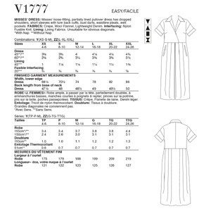 Vogue Sewing Pattern Misses' Dress Rachel Comey 1777ZZ (Sizes L-XL-XXL)