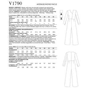 Vogue Sewing Pattern - Misses' Jumpsuit Guy Laroche 1790B5