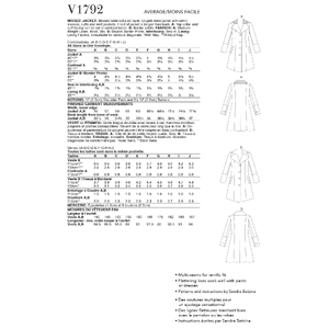 Vogue Sewing Pattern Misses' Jackets Today's Fit By Sandra Betzina 1792A