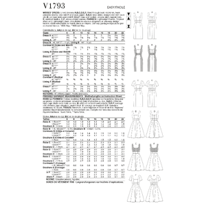 Vogue Sewing Pattern - Misses' Dresses 1793AA