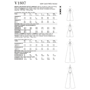 Vogue Sewing Pattern Misses' & Misses' Petite Jumpsuit 1807y (Sizes XS-S-M)