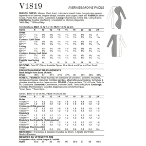 Vogue Sewing Pattern - Misses' Dress 1819B5