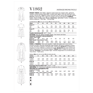 Vogue Sewing Pattern - Misses' Dress 1862B5