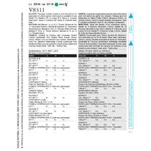 Vogue Sewing Pattern Gloves 8311OSZ