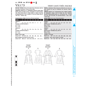 Vogue Sewing Pattern Misses' Dress 8379BB (Sizes 8-14)