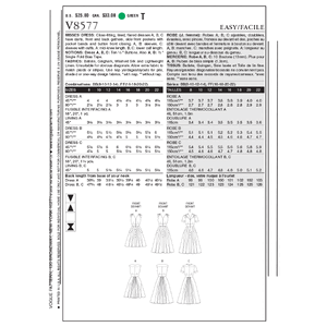 Vogue Sewing Pattern Misses' Dress 8577BB (Sizes 8-14)