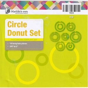 Matilda's Own Circle Donut Set (Set of 14) - 3/8in to 2in, Patchwork Templates