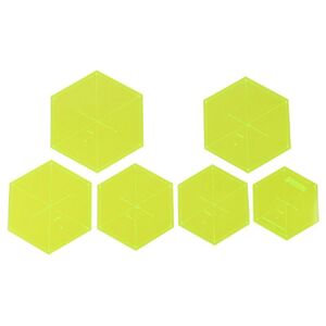 Large Hexagon Set 5.5" to 8", 6 Piece Patchwork Template Set, VH020