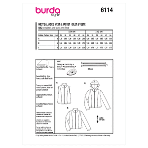 6114 BUR MISSES JACKET Burda Sewing Pattern 6114