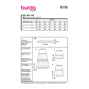 6116 BUR MISSES SKIRT / PANTS Burda Sewing Pattern 6116