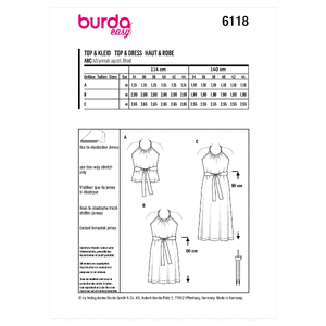 6118 BUR MISSES DRESS Burda Sewing Pattern 6118