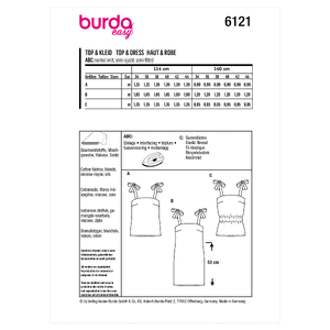 6121 BUR MISSES DRESS Burda Sewing Pattern 6121