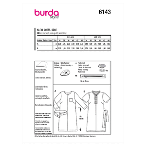 6143 BUR MISSES DRESS Burda Sewing Pattern 6143