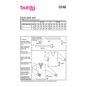 6146 BUR MISSES TOP / VEST Burda Sewing Pattern 6146