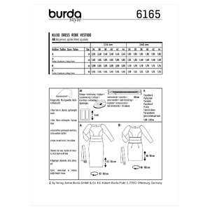 6165 BUR MISSES DRESS Burda Sewing Pattern 6165