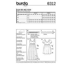 Burda Style Pattern 6312 Misses' ballet neckline dress Burda Sewing Pattern 6312