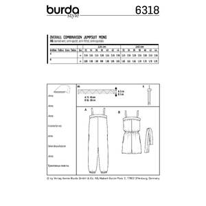 Burda Style Pattern 6318 Misses' jumpsuit Burda Sewing Pattern 6318