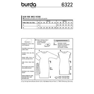 Burda Style Pattern 6322 Misses' dress Burda Sewing Pattern 6322