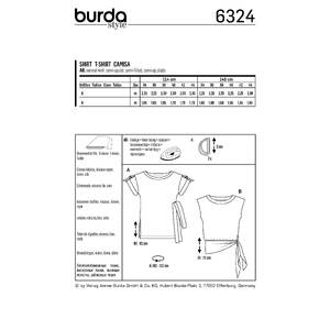 Burda Style Pattern 6324 Misses' side tie top Burda Sewing Pattern 6324