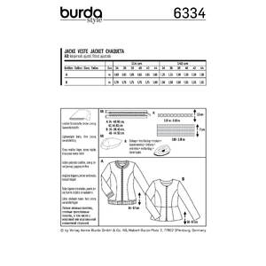 Burda Style Pattern 6334- Misses' peplum jacket Burda Sewing Pattern 6334