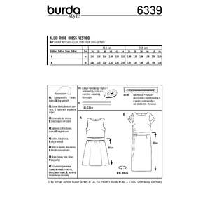 Burda Style Pattern 6339 Misses' dress with waistband Burda Sewing Pattern 6339