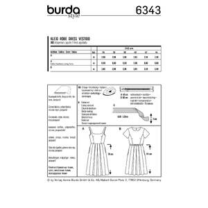 Burda Style Pattern 6343 Misses' pinafore dress Burda Sewing Pattern 6343