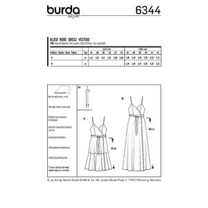 Burda Style Pattern 6344 Misses' wrap dress Burda Sewing Pattern 6344