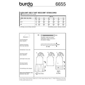 Burda B6655 Women's Dress & Shirt Sewing Pattern Burda Sewing Pattern 6655