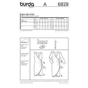 Burda B6829 burda style dresses Sewing Pattern Burda Sewing Pattern 6829