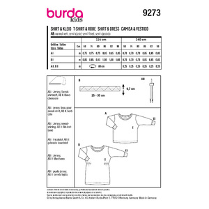 9273 BUR BABY DRESS Burda Sewing Pattern 9273