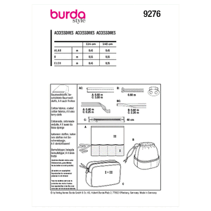 9276 BUR OTHER CRAFT Burda Sewing Pattern 9276