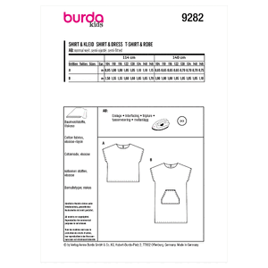 9282 BUR CHILD DRESS Burda Sewing Pattern 9282