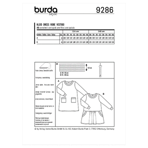 9286 BUR BABY DRESS Burda Sewing Pattern 9286