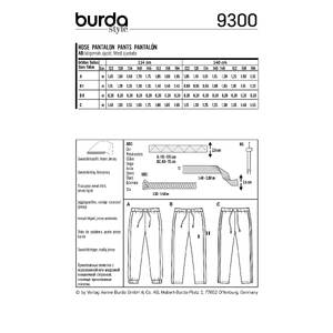 Burda Style Pattern 9300 Children's Jogging Pants – Elastic Waist –  Sweatpants Burda Sewing Pattern 9300