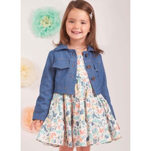 Simplicity Sewing Pattern S9899a Toddlers’ Jacket and Dresses sizes 1/2-4