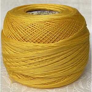 DMC Cebelia 30, #743 Medium Yellow, Combed Cotton Crochet Thread 50g