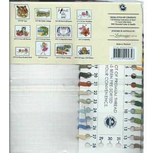 DMC Cross Stitch Kit, Wattle Cottage 27 x 18cm, 14ct Aida, DMC Stranded Cottons