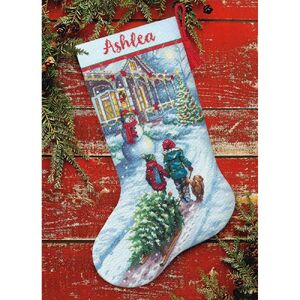 CHRISTMAS TRADITION STOCKING Counted Cross Stitch Kit 16" Long 70-08995