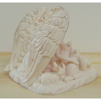 New Boxed, Guardian Angel of all Animals in Ivory Coloured Resin, 90mm Statue