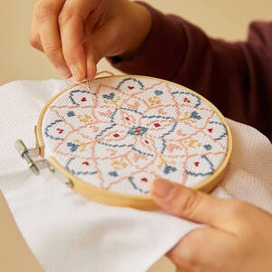 The Meditative Mandala Cross Stitch Duo Kit, DMC Mindful Making BK1953