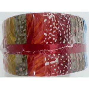 Batik Australia Dots & Dashes Colour Wheel Jelly Roll, 40 x 2 1/2" Strips