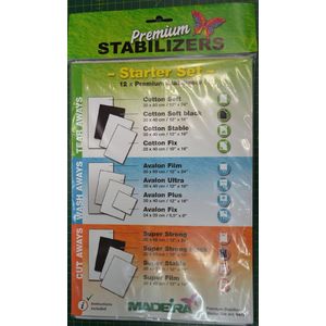 Madeira Stabilizers Starter Set, 12 Premium Stabilizers