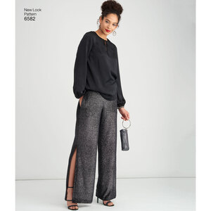 New Look Sewing Pattern 6582 Misses' Pants, Top and Clutch