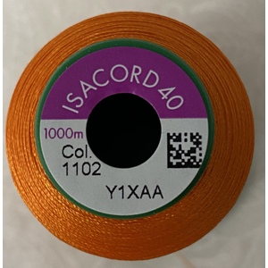 ISACORD 40 #1102 PUMPKIN 1000m Machine Embroidery Sewing Thread