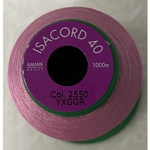 ISACORD 40 #2550 SOFT PINK 1000m Machine Embroidery Sewing Thread