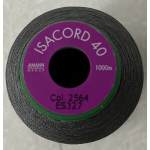 ISACORD 40 #2564 TITANIUM 1000m Machine Embroidery Sewing Thread