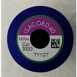 ISACORD 40 #3333 FIRE BLUE 1000m Machine Embroidery Sewing Thread