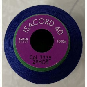 ISACORD 40 #3335 FLAG BLUE 1000m Machine Embroidery Sewing Thread